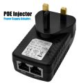 100Mbps Passive UK Plug CCTV IP Camera Power Supply Adapter. POE Injector POE Switch Adaptors Over Ethernet.