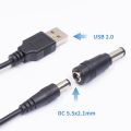 5V DC 5.5 2.1mm Jack Charging Cable Power Cord, USB to DC Power Cable.