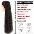 Women's 32"super Long Corn Wavy Ponytail Hairpieces Synthetic Afro Curly Drawstring Ribbon Fake Hair Kinky Culy Hair Extensions.