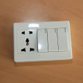 Electric Multi Socket 3 Pin Socket, 2 Pin Socket, MK Socket with Switch 5 Pin 3 Switch. 