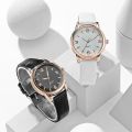 Two-color DialStylish Simplicity Women's Watches Quartz Watch Ladies Fashion Dial Casual Bracele Watch Leather Wristwatch.