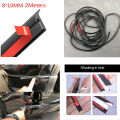 2M Car Rubber Sealing Strip Inclined T-Shaped Weatherproof Edge Trim Auto Trunk Lids Gap Seal Strip Interior Accessories.