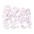 33 Piece Fondant Cake Cookie Plunger Cutter, Flower Leaf Butterfly Heart Shape Decorating Mold, DIY Tools. 