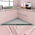 Self-adhesive Wallpaper Waterproof Pvc With Glue Plain Wall Stickers Solid Color Renovation Background Sticker For Home Bedroom Living Room Pink Color (60x150CM).