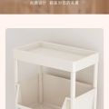 Plastic mobile bookshelf, multi-layer floor shelves, wheeled trolley storage racks, desktop storage cabinets, layered shelves. 
