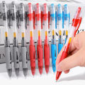 3pcs 0.5 Mm Retractable Gel Pen Smooth Writing Red Blue Black Ink Plastic Roller Ball Pens with Soft Grip for Student Office Exam. 