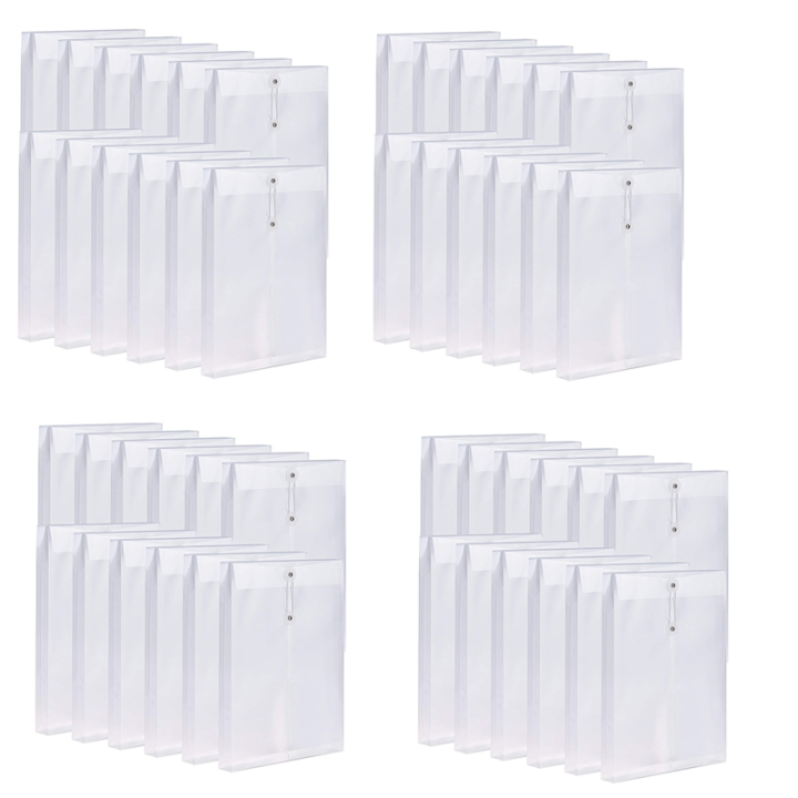 48 Pack Clear Plastic Envelopes Poly Envelopes Expandable Files ...