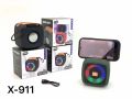 Wireless Portable Rechargeable Mini Disco Speaker X-911 with Bluetooth, FM Radio, AUX, TF Memory Card Reader and USB Pen Drive.