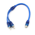 1 RCA Female To 2 Male Splitter Stereo Audio Y Adapter Cable Wire Connector. 