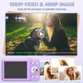 W O Q3 Mini Digital Photo Camera 48MP 1080P 16X Zoom Child Point and Shoot Vlogging Cameras Vintage Portable Video Photocamera. 