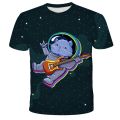 2022 Cosmos Planet Space Galaxy Astronaut 3D T-Shirt Children Moon Print Star Sky Boys Girls Kids Fashion Tshirt. 