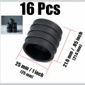 Rubber Round Chair Leg Caps 1 Inch with Felt Floor Protectors | Anti-Slip Furniture Feet Covers | Table & Chair Leg Pads | Durable Floor Protection Cups | Furniture Leveling Foot Caps Set (4/8/20/40/80/100 PCS).