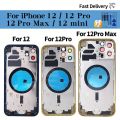 AAA New High Quality For Iphone 12 Pro Max / 12 Mini / 12Pro Housing Cover Battery Door Rear Chassis Middl Frame with Back Glass. 
