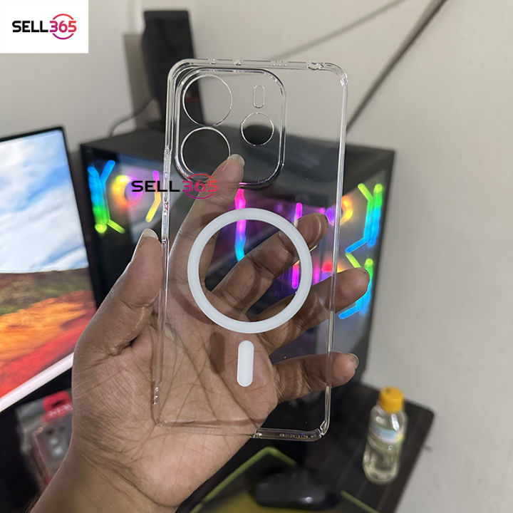 Xiaomi%20Redmi%20Note%2014%204G%20Berlia%20Transparent%20Magnatic%20Magsafe%20Anti%20Yellow%20Clear%20Protective%20Phone%20Case%20Back%20Cover%20-%20Image%204