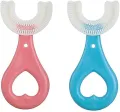 All Rounded Children Silicone U-shape Toothbrush Kids U Shaped Toothbrush For Kids 2-6 Years Old Teeth Cleaning Brushes. 