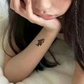 Pixel Wind Tattoo Sticker Travel Fish Personality Sticker Cartoon Cute Shark Small Pattern Arm Men and Women ins. 
