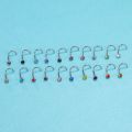 ZS 20pcs CZ Stainless Steel Nose Studs Crystal Lot 20G Nose Piercing Septum Studs For Unisex Body Piercing Fashion Jewelry Women.