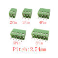5/10Pcs Mini Pitch 2.54mm Screw Terminal Block Connector For 26-18AWG Wire Cable 2/3/4/5/6 Pin P.C.B Screws Terminals 150V 6A.