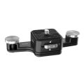 TELESIN TE-ZJZ-006 Aluminum Alloy Quick Release Plate Arca-Type Base Mount Shoulder Strap Belt Clamp Tripod Ball Head Mount Adapter Set with1/4 Inch Screw for Tripod DSLR ILDC Action Cameras. 