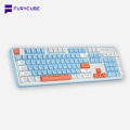 FURYCUBE 104 Keys Russian English Mechanical Keyboard ZT104 Wired Silent Switch Keyboard Hot Swap Type-C USB For Gamer PC Laptop.