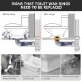 Toilet Wax Ring Kit for Floor Outlet Toilets New Install or Re-seat Include Closet Bolts,Bolt Caps,Flange and Washers.