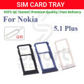 Nokia 5.1 Plus Sim Tray Micro SD Card Slot with Sim Ejector Pin Replacement Part. 