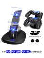 DATA FROG Controller Charger For PlayStation 4 LED Dual USB Charging Dock Station For Dualshock 4/PS4 Slim Pro Gaming Controller.