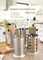 Stainless Steel Kitchen Drain Tableware Storage Racks Cutlery Chopsticks Spoon Fork Stationery Cosmetic Storage Racks Holder - Oven Cover. 