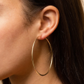 Women Hoop Earrings Exaggerated Hoop Ear Loop Smooth Ring Earring Stainless Steel Jewelry For Women. 