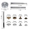 30Set 12mm MINI Press Studs Sewing Button Snap Fasteners Handmade DIY.