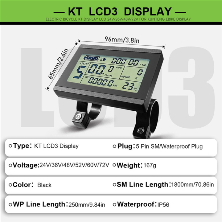 Electric%20Bicycle%20Display%20Instrumentation%20LCD3%20LCD%20Large%20Screen%20Instrument%20KT%20LCD3%20for%20KT%20Intelligent%20Controller%2024V%2036V%2048V%20Ebike%20Panel%20-%20Image%203