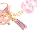 A-Z Dreamy Sequin Letters Keychain For Women Tassel Butterfly Pendant Initial Keyring Purse Suspension Bags Car Key Chain.