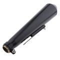 Black Universal Motorcycle Exhaust Pipe w/ Sliding Bracket Muffler Silencer. 