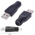 2Pcs PS/2 Male to USB Female Port Adapter Converter for PC Keyboard Mouse Mice.