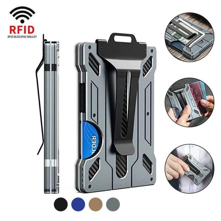 EDC%20Wallets%20Outdoor%20Card%20Holder%20Practical%20Tactical%20Magsafe%20Men%20Wallet%20Aluminium%20Metal%20Male%20Fashion%20Purse%20Mini%20Smart%20Magic%20Wallet%20-%20Image%202