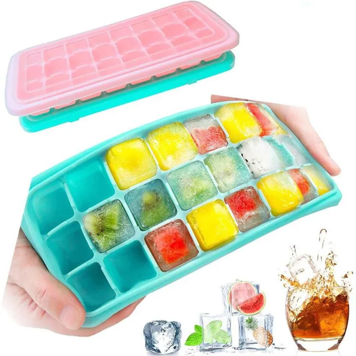 Silicone Ice Cube Tray 24Cavity Ice-making Box | Daraz.com.bd