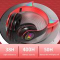 Devil Ear Bluetooth Headphones With Microphone Stereo Music RGB Flashing For Cell Phones Pc Gamer Gaming Headset Kids Boys Gift.