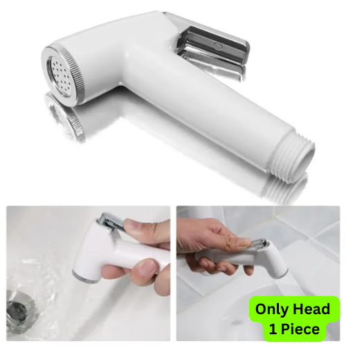 Toilet Bidet Commode Push Shower Head White Raya Head