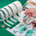 Watercolor Masking Adhesive Tape Painting Textured Paper Leave Glue Cover Tap Art White Tool Paper sketch Supplies K3Z4. 