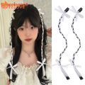 Y2K Sweet Ribbon Bow Twist Fake Braid / Simulation Ponytail Twist Braided Hair Pins / Double Layer Bow Twists Braid Clip / Cool Girls Boxing Braids Hair Accessories. 
