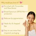 WishCare Ceramide Lip Balm with SPF 50 PA+++ (Natural). 
