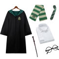 Harry Potter Magic Robe Halloween Potter Academy Wizard Cloak Cloak Cos Costume Wand Scarf Set. 