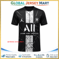 Paris Saint-Germain (PSG) Jordan Jersey – ALL Accor Live Limitless – Short Sleeve Football Jersey – Black/White France/French Football Club Fan Shirt. 