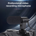 MAMEN Video Recording Microphone with ConyHair Windshield 3m Distance Cardioid Pickup for Camera Phone Livestream Vlog Interview.