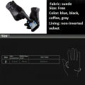 【Limited edition】 Winter Leather Gloves Full Finger Motorcycle Driving Warm Screen Huiye. 
