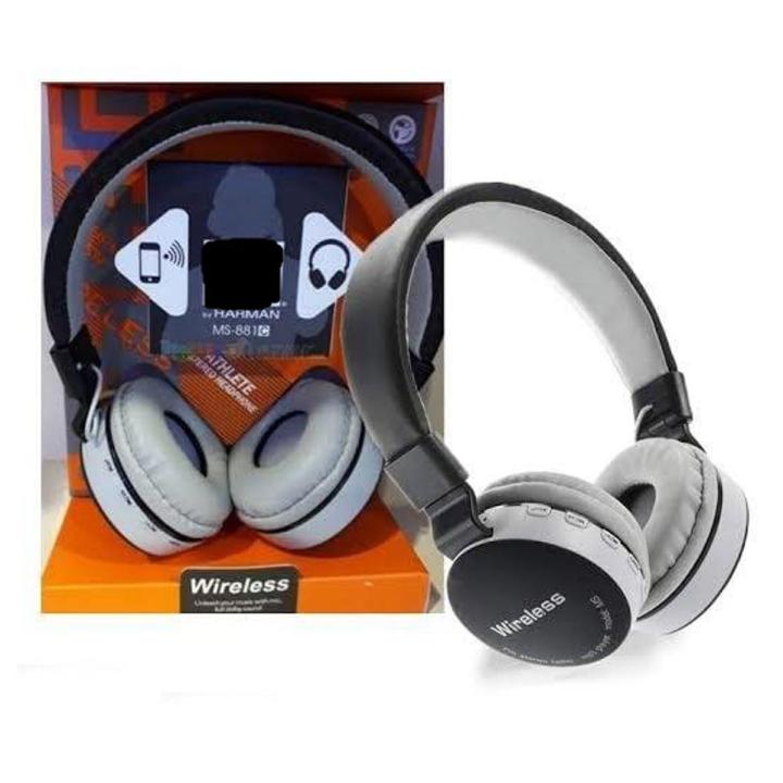 MS 881A Bluetooth Headphone Stereo Folding Heads With FM and micro SD FOR LAPTOP, PC, Mobile