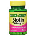 Spring Valley Biotin 1000mcg - 150 Softgels. 