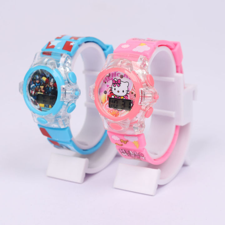 ghting & music Stylish Baby Watch For Kids - Pink & multicolor girl watch boys watch
