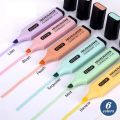 Highlighter Pen Pastel color Highlighter 6pes Set Multi-coloured.