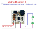 LD2635MA DC5-27V Step-Down HB LED Driver Module Adjustable PWM Controller DC-DC Buck Constant Current Converter Durable Easy Install. 